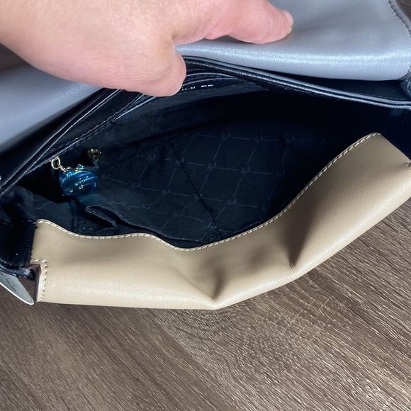 NWT Real Simple Madison Saddle Bag Taupe Multi R1391 - Picture 4 of 10